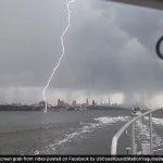 "Too Close For Comfort": US Coast Guard Video Shows Lighting Strike In New York City