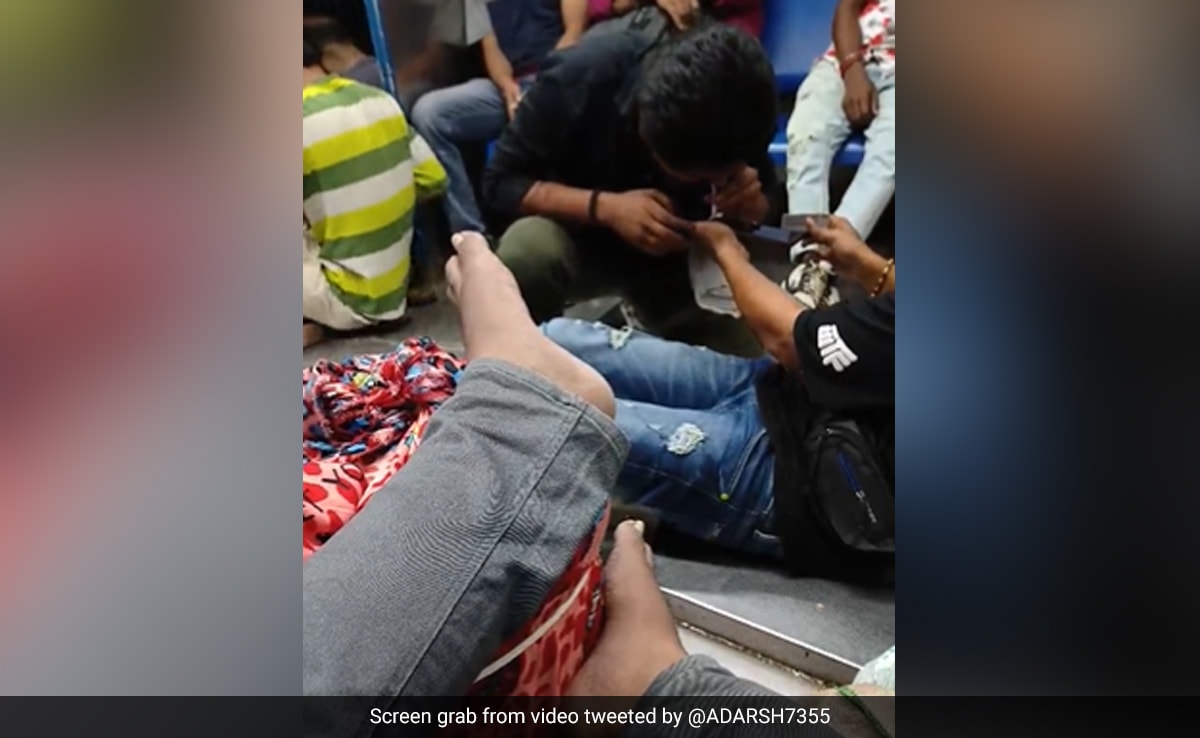 Video Shows Man Consuming Drugs On Mumbai Local, Railway Police Responds