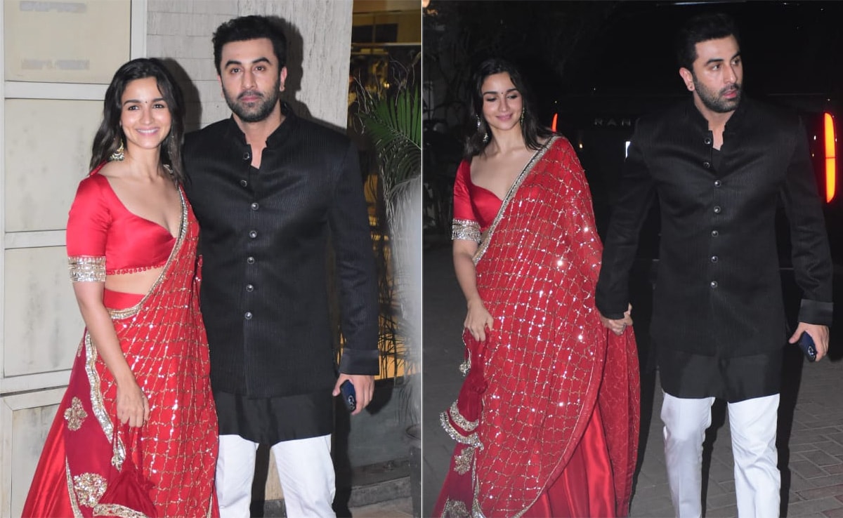 Alia Bhatt And Ranbir Kapoor, Dressed In Their Festive Best, Attend Kareena-Saif