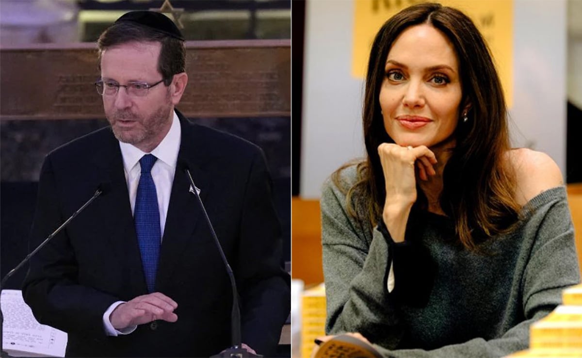 "Totally Reject Her Claims": Israel President Slams Angelina Jolie For Comments On Gaza War